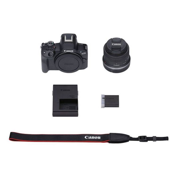 Canon EOS R50 Mirrorless Camera  RF-S 18-45mm f/4.5-6.3 IS STM Lens 