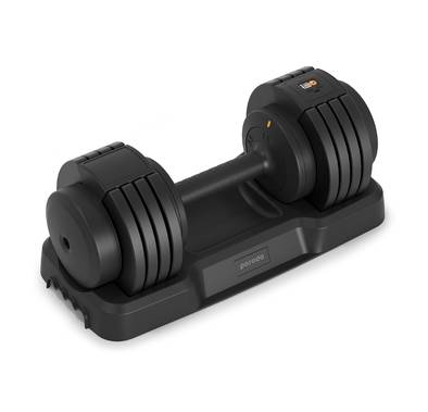 Porodo Lifestyle Smart Single Dumbbell Set with 200mAh Battery Capacity, 6 Hours Working Time, 1.5 Hours Charging Time, Type-C Charging Port, Bluetooth Version 5.1, 15m Bluetooth Range, Multi-Weight Settings, Train Body Parts Mode - Black
