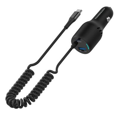 Powerology Triple Outputs Car Charger with Cooling Air Ve...