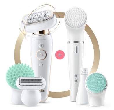 Braun Silk-Epil 9 Flex 9300 Beauty Set Wet & Dry Epilator - White