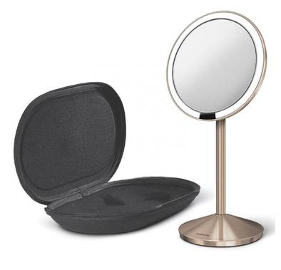 Simplehuman Steel Foldable Sensor Mirror With Travel Case  - Rose Gold