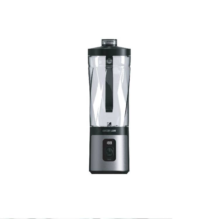 Green Lion ProJet Blender with 6 Powerful Blades, 120W Power, 40 Seconds Auto Off, Self Cleaning, LED Display, 600mL Capacity, 16500rpm - Black