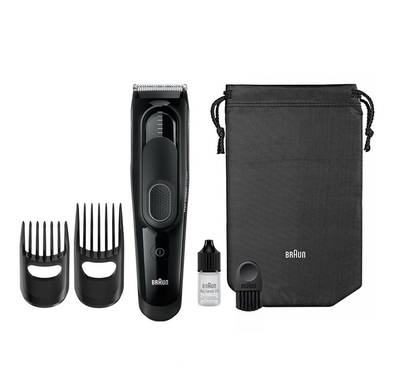 Braun Rechargeable Fully Washable Hair Clipper-HC5050  - Black