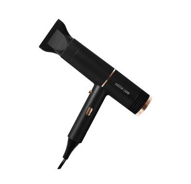 Green Lion Bristol Hair Dryer with Cool Shot Function, Powerful DC-Motor, 2-Speed & Temperature Setting, Detachable Inlet Air Cover, Low Noise, Portable Design - Black