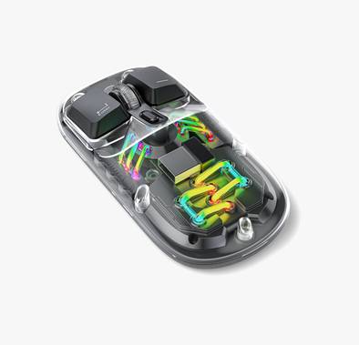 Porodo Transparent Mouse and Bluetooth Dual Mode, Type-C ...