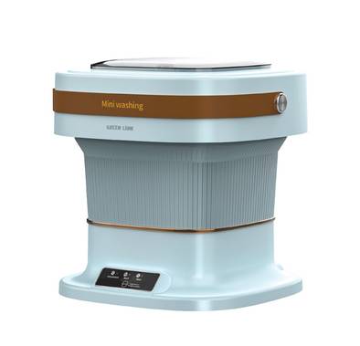 Green Lion Portable 6L Washing Machine, UK Plug, Compact & Portable, 36W Power, Drain Function, 3 Working Modes, One Touch Start - Blue