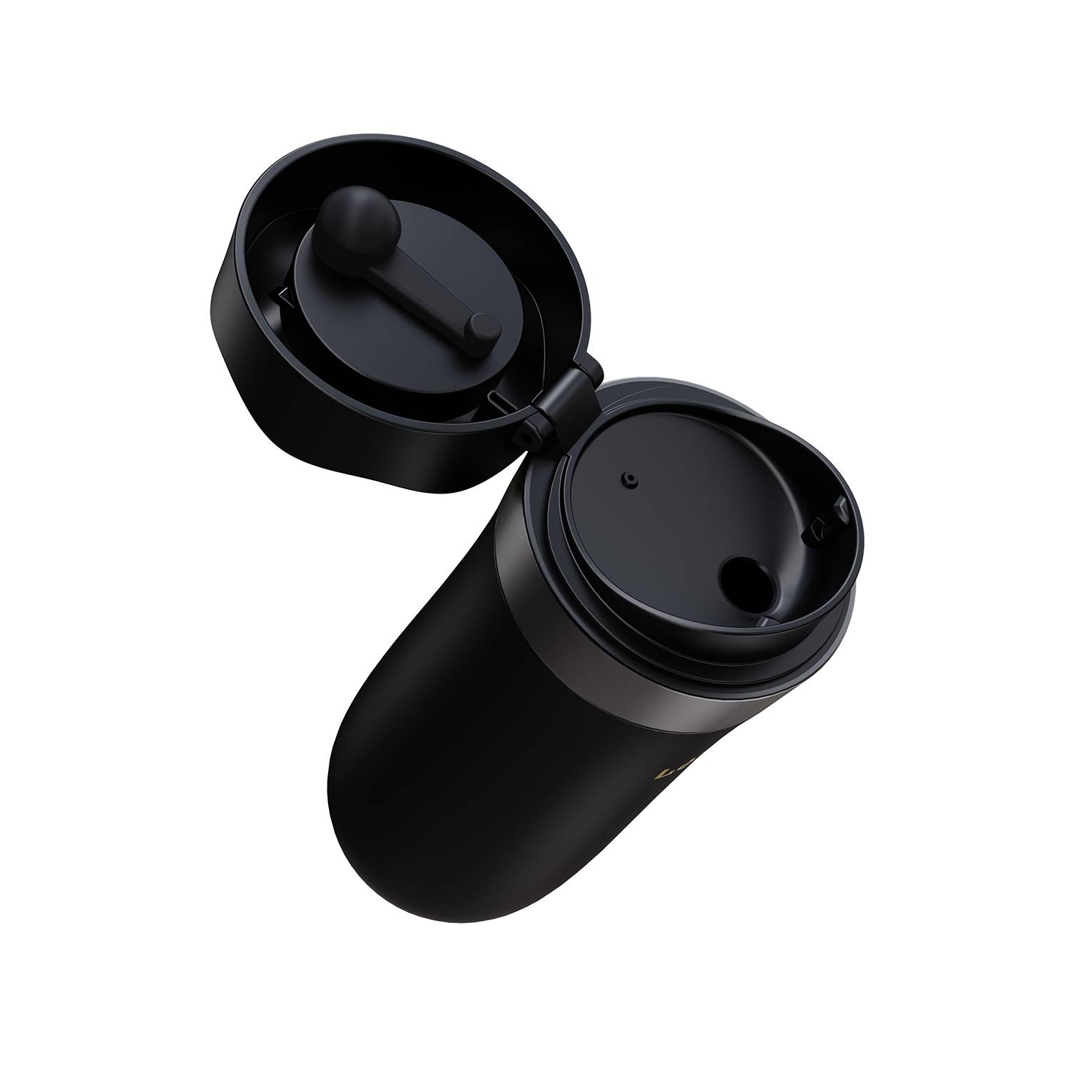 Lepresso Portable Mug French Press with 320mL Capacity, Designed for Brewing Coffee & Tea, Up to 8 Hours Cold Retention, Up to 12 Hours Hot Retention - Black