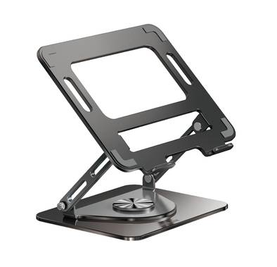 Green Lion 360° Rotatable Laptop Stand, Flexible Design, Non-Slip Silicone Surface, Easy to Use, Compatible with 13 to 17 inches Laptops - Black