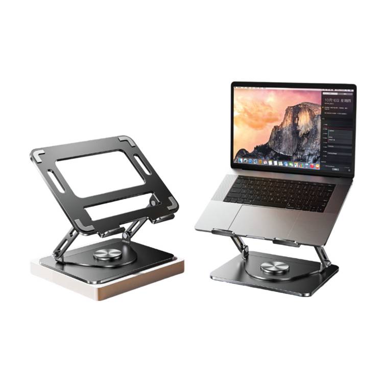 Green Lion 360° Rotatable Laptop Stand, Flexible Design, Non-Slip Silicone Surface, Easy to Use, Compatible with 13 to 17 inches Laptops - Black