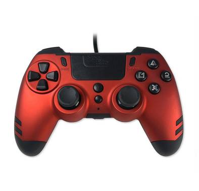 Steelplay Slim Pack Wired Controller For PC/PS4 - Ruby Red