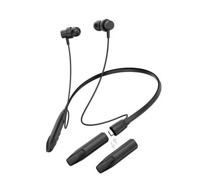 Green Lion Sevilla Wireless Neck Band Earphones with Control Buttons, Premium Sound, Comfortable to Wear, 1-2 Hours Charging Time, 20 Hours Playtime, 12m Effective Distance - Black