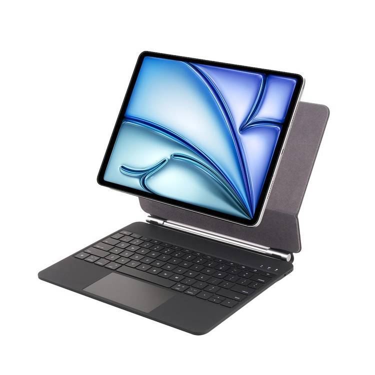 Green Lion Magic Keyboard Case for iPad Pro 13", 10 m Operating Distance, Type-C Charging Port, Pencil Holder - Black