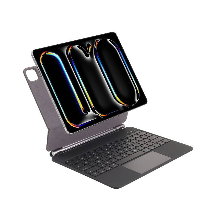 Green Lion Magic Keyboard Case for iPad Pro 13", 10 m Operating Distance, Type-C Charging Port, Pencil Holder - Black
