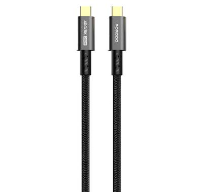 Porodo woven 240W Type-C-C Cable - Black - 1.8M