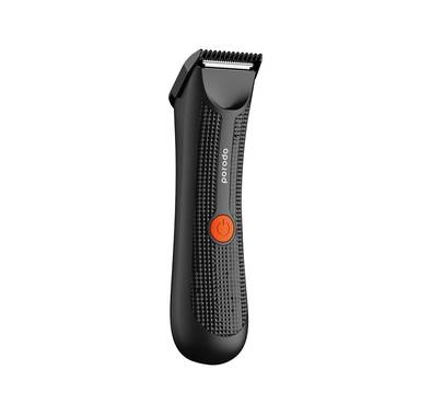 Porodo Lifestyle Sensitive Parts Hair Trimmer, 3.7V 600mAh Battery Capacity, 80 Minutes Working Time, 90 Minutes Charging Time, Ergonomic no-Slip Handle, IPX5 Water-Resistant - Black
