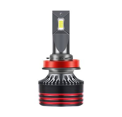 Powerology 70W LED Car Headlight Bulbs H1 with 6000 Lumens Brightness, 6500-7000K, 2 Units, Super Bright Light, Heat Dissipation, Easy Installation - Black