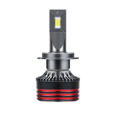 Powerology 70W LED Car Headlight Bulbs H7 with 6000 Lumens Brightness, 6500-7000K, 2 Units, Super Bright Light, Heat Dissipation, Easy Installation - Black