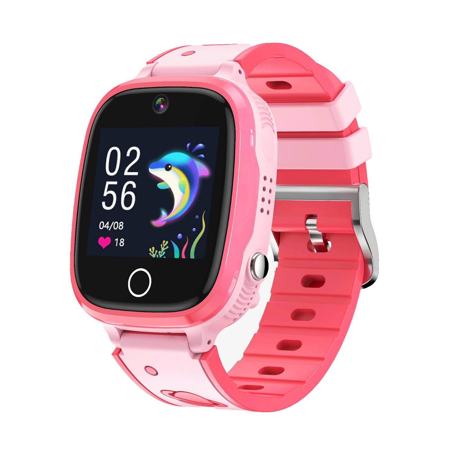 Porodo 4G Kids GPS Smart Watch Pink 1.44 UAE PD KDWST PK