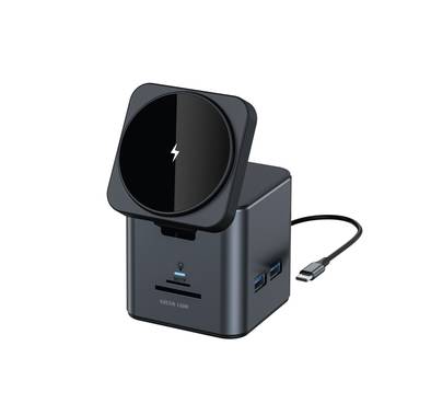 Green Lion 9 IN 1 HUB Docking Station, Anti-overload Fuse, Anti-backflow Design - Black