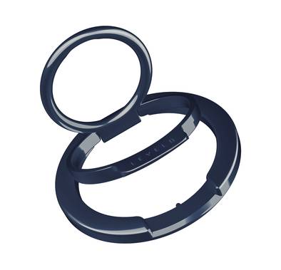 Levelo Luccio 2 in 1 Phone Ring Holder with Strong N52 Magnet, 3500Gs Magnetic Force, Durable Aluminum Alloy Materials - Blue