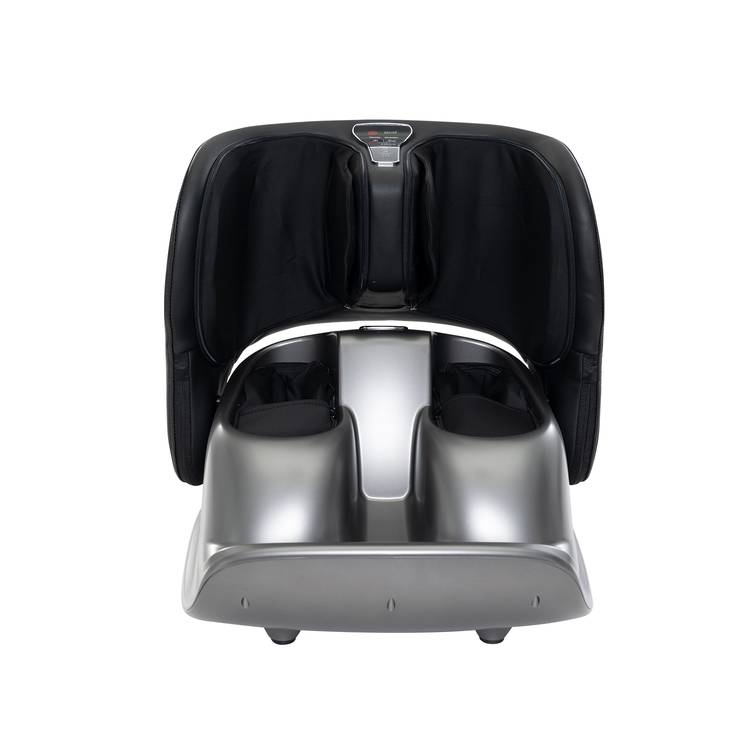 Porodo Lifestyle Foot & Calf Massager with Heat & Air-Wave Pulses, Multiple Massage Modes, 55W Rated Power, Multi-Directional, 3 Intensity Levels, Stress Reduction - Gray