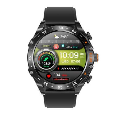 Porodo Hype Smart Watch with Wireless Earbuds and Black L...