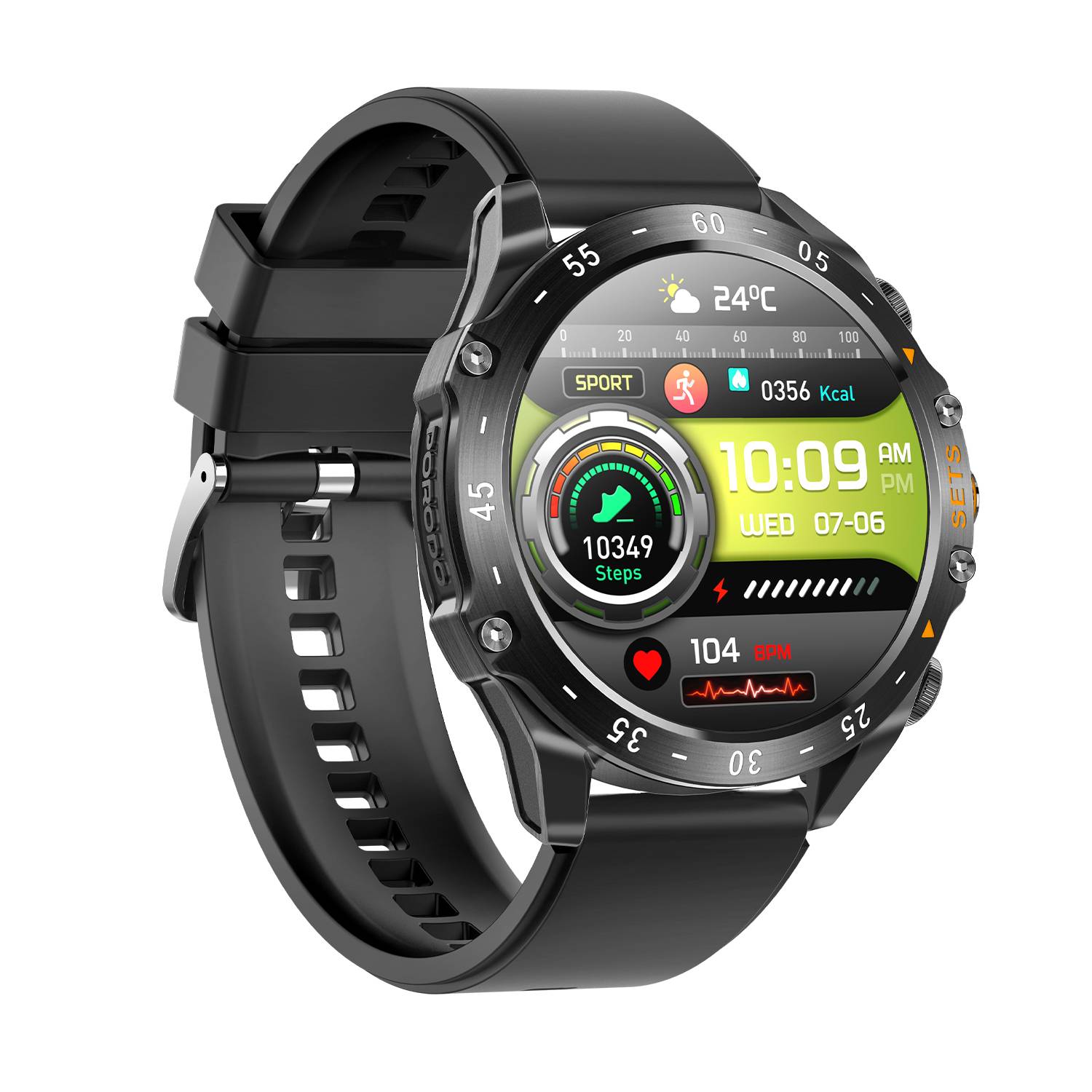 Buy Porodo Hype Smart Watch with Wireless Earbuds in UAE Black PD HYPE BK