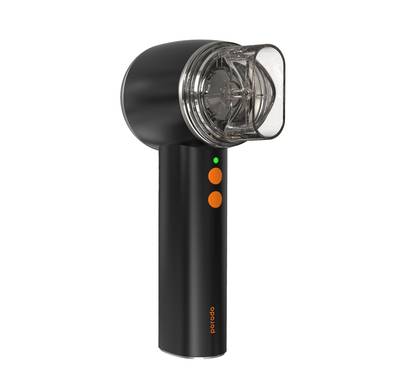 Porodo Lifestyle Handheld Turbo Fan For Outdoors, Concentrator Nozzle, Secure Comfort, 4 Speeds, 4000mAh battery, Up to 13 Hours Working Time - Black