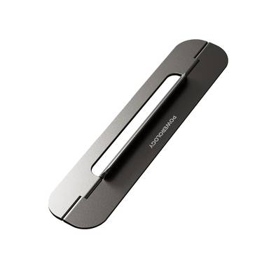 Powerology Ultra-Thin Laptop Stand with Up to 10kg Maximum Weight Capacity, Lightweight & Portable, Folding Design, Up to 15" Device Compatibility - Gray