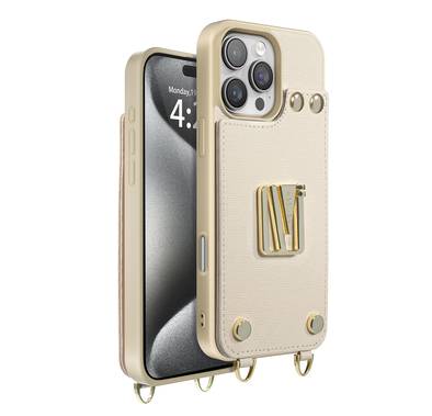 Levelo Serena Leather Case For iPhone 16 Pro Max, Built-I...