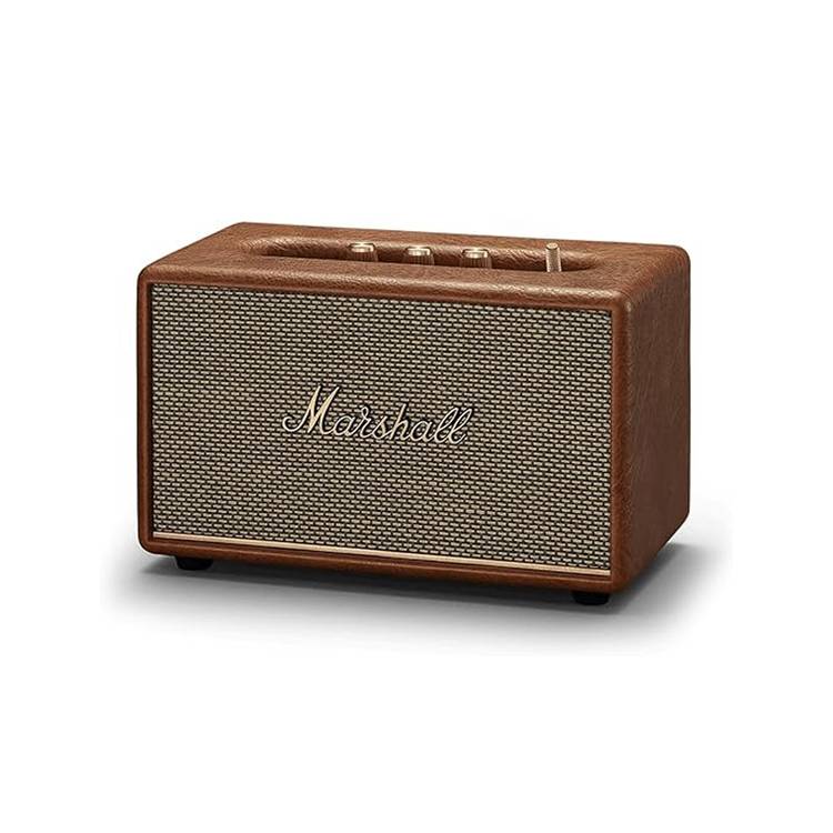 Marshall Acton III Wireless Bluetooth Stereo Speaker, 2 Hours Charging Time, 32 Hours Play Time, Fast Charge, Dust & Water Proof, USB-C Charging Port - Brown