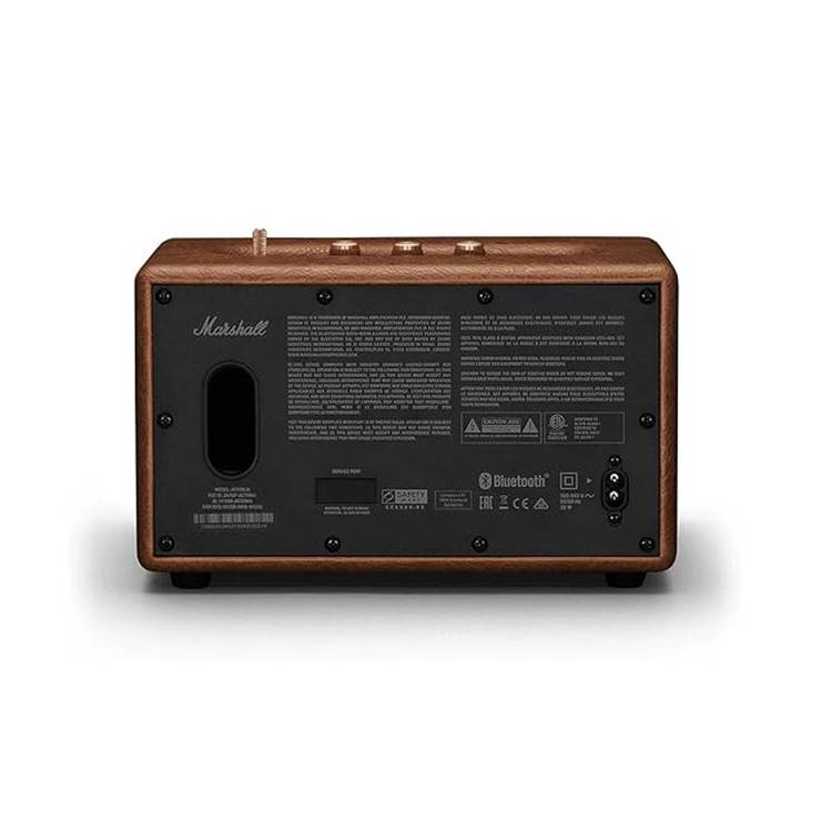 Marshall Acton III Wireless Bluetooth Stereo Speaker, 2 Hours Charging Time, 32 Hours Play Time, Fast Charge, Dust & Water Proof, USB-C Charging Port - Brown