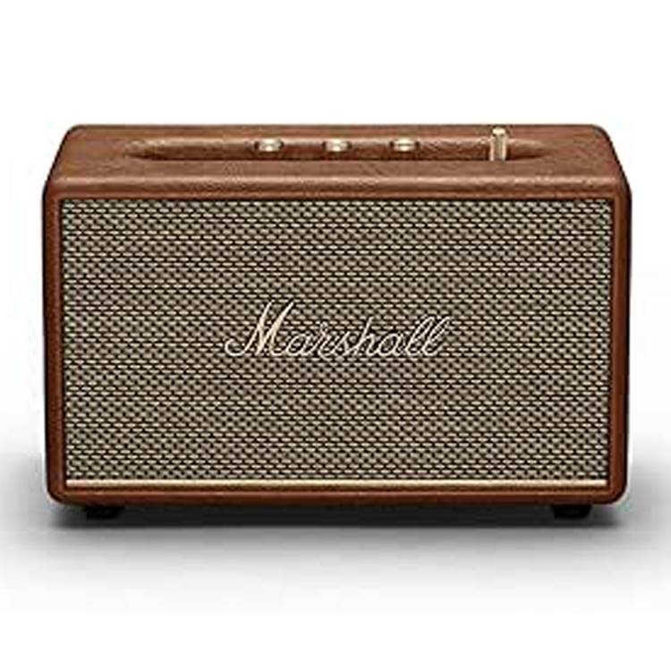 Marshall Acton III Wireless Bluetooth Stereo Speaker, 2 Hours Charging Time, 32 Hours Play Time, Fast Charge, Dust & Water Proof, USB-C Charging Port - Brown