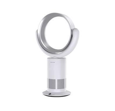 Green Lion Air Ring Cooler with Electric Bladeless Fan, 10 Adjustable Speed Levels, 360° Air Outlet Rotation, Smart Timing, 5200 RPM Speed, 45W Power, Touch Button & Remote Control Options - White