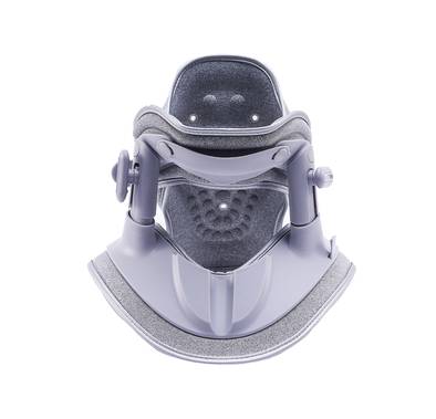 Green Lion Neck Support Device with Adjustable Traction, 100% Cotton Lining, Breathable & Comfortable, Neck Mobility Support, Inflation Control, Customizable Fit - Gray