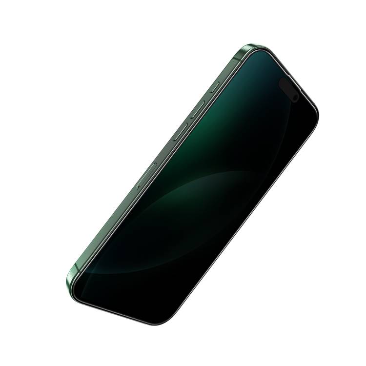 Green Lion 9H Steve Privacy Full Glass Screen Protector for iPhone 16 Plus, Anti-Scratch, Side View Blocking, Highly Responsive, Grease Resistance,  Anti-Fingerprint - Black    