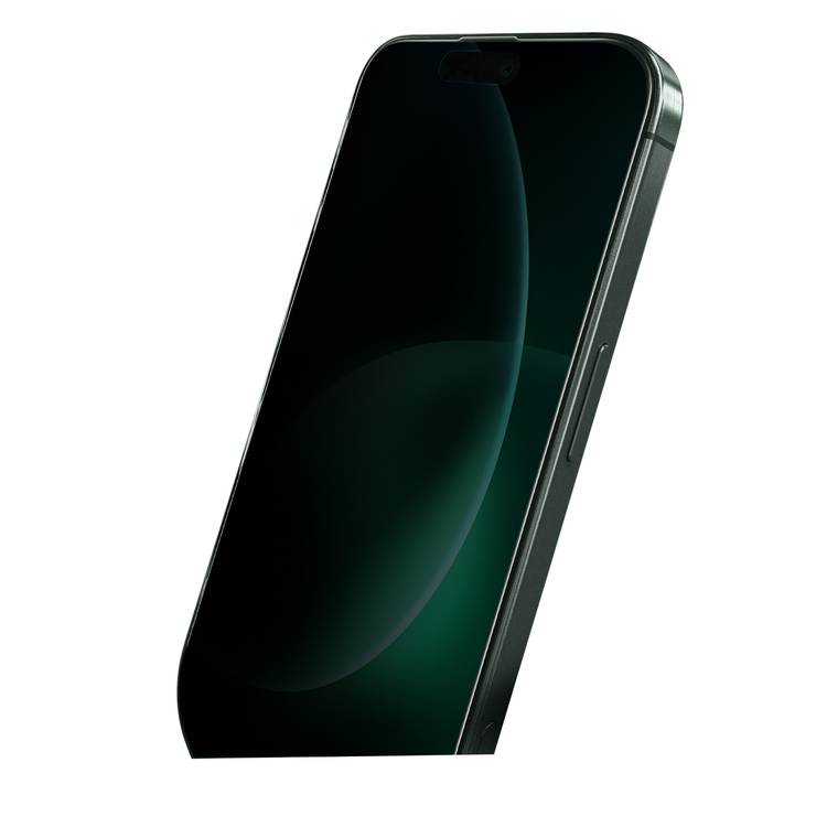 Green Lion 9H Steve Privacy Full Glass Screen Protector for iPhone 16 Plus, Anti-Scratch, Side View Blocking, Highly Responsive, Grease Resistance,  Anti-Fingerprint - Black    