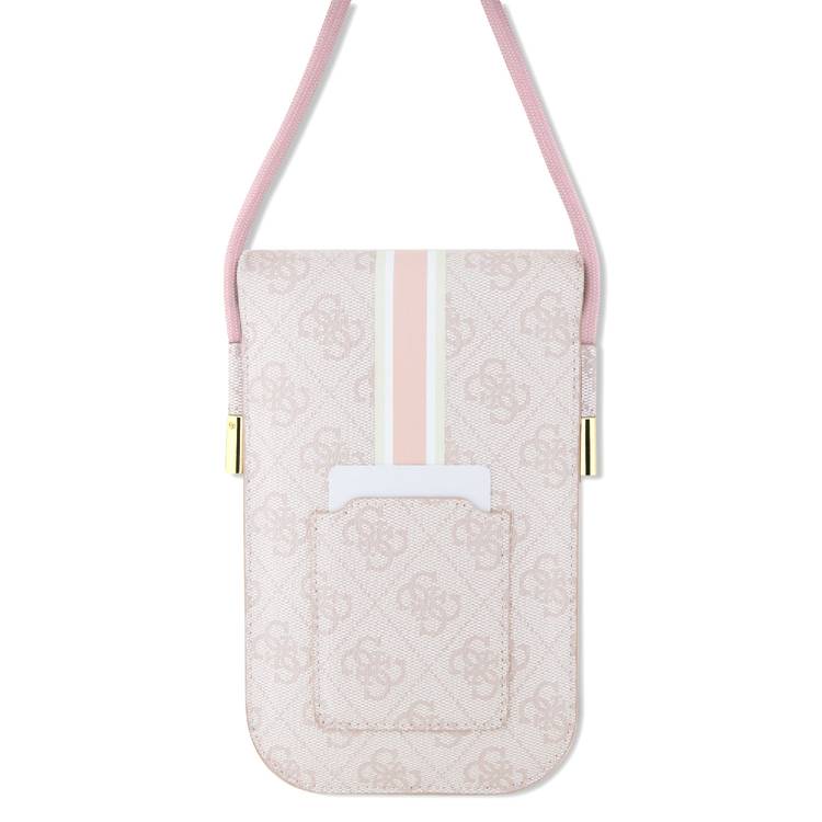 Guess US Wallet with Strips & 4G Design, High-Quality Eco-leather Material, Versatile Appeal, Compact Design, Multiple Card Slots, Bill Compartment, Secure Closure - Pink