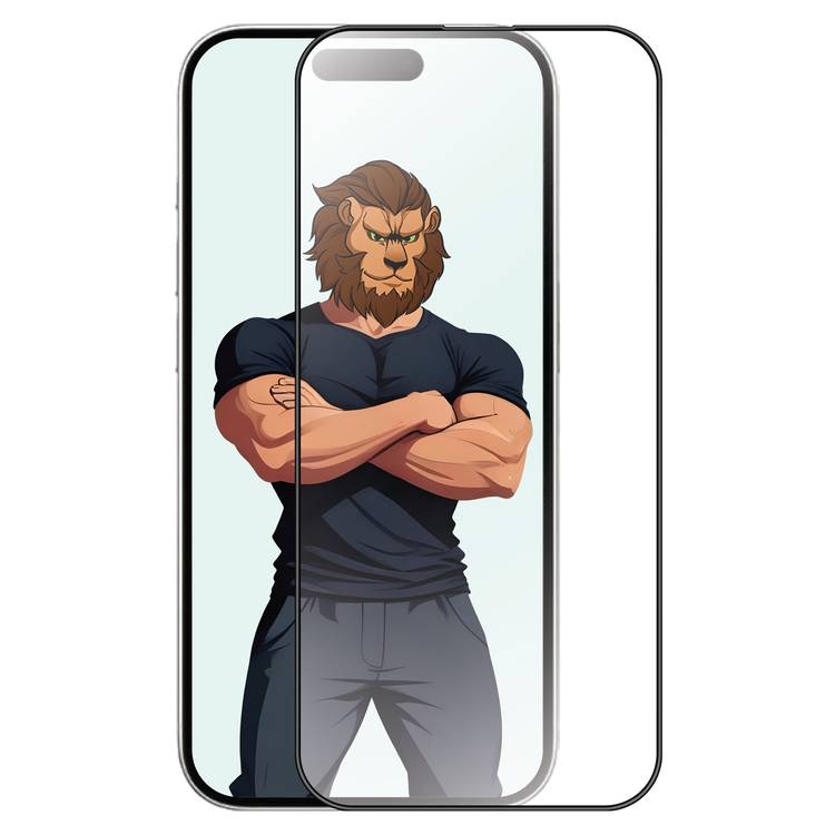 Green Lion 3D Silicone Plus High Definition Edge Glass for iPhone 16, Anti Fingerprint, Highly Responsive, Anti Scratch, Grease Resistance - Clear