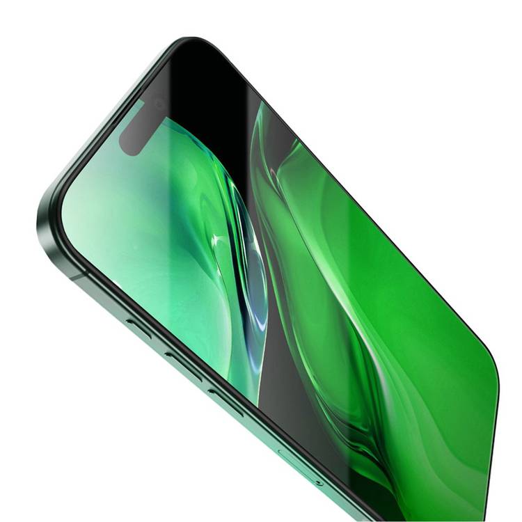 Green Lion 3D Silicone Plus High Definition Edge Glass for iPhone 16, Anti Fingerprint, Highly Responsive, Anti Scratch, Grease Resistance - Clear