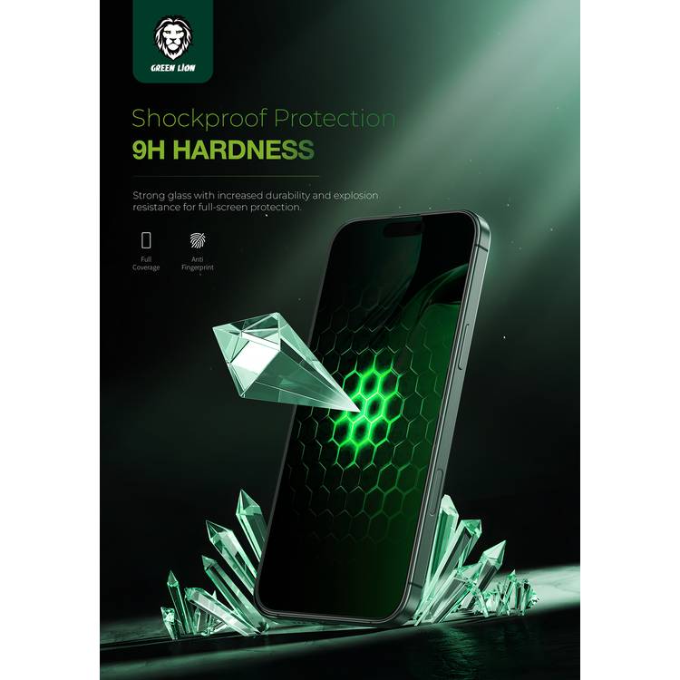 Green Lion 3D Silicone Plus High Definition Edge Glass for iPhone 16, Anti Fingerprint, Highly Responsive, Anti Scratch, Grease Resistance - Clear