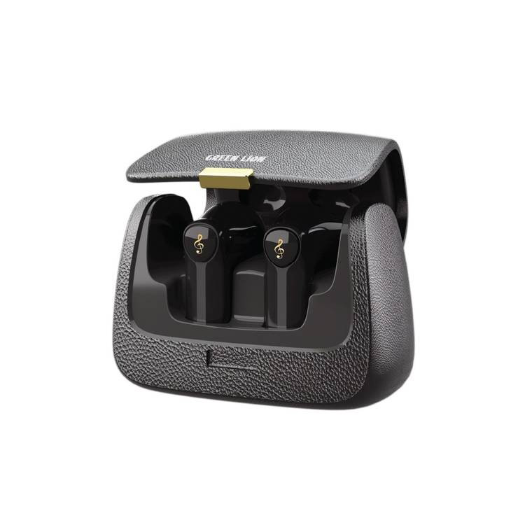 Green Lion Queen's Mini Bag Style True Wireless Earbuds, JL6983 Chipset, Bluetooth Version 5.3, Up to 15 m Bluetooth Range, 5 Hours Playtime, Up to 16 Hours with Charging Case, 300 mAh Charging Case Battery, IPX4 Water Resistance Level - Black