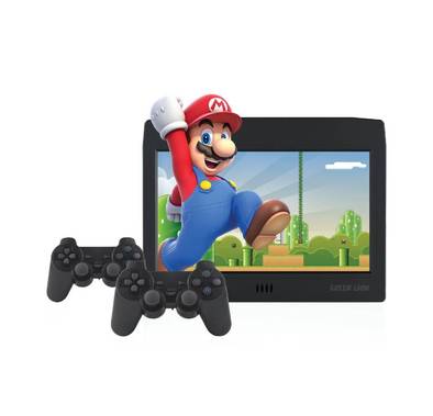 Green Lion Classic Retro Gaming Console with 11 Inches TFT Screen, Supports VGA Output & HD Output, Supports TF Card Up-to 512 GB, 10800mAh Battery, 6 Hours Working Time, Linux System - Black