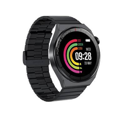 Pawa Elegance Amoled Smart Watch Full Tuch Display, Wireless Charging - Black
