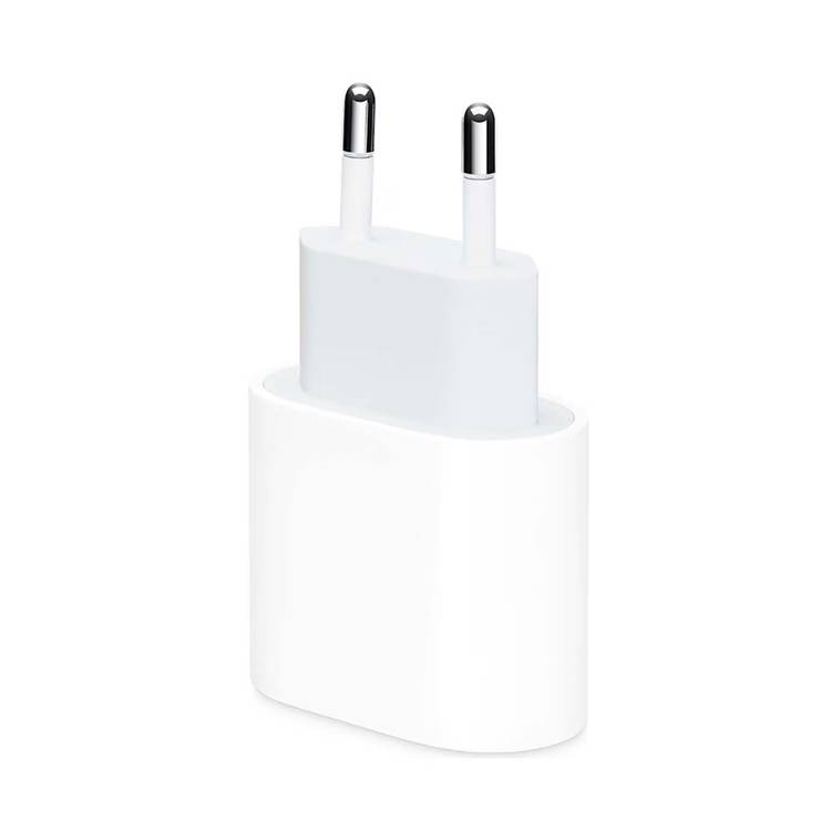 Apple 20w USB-C Interface Power Adapter, 2 pin EU, Fast Charging, 0% to Over 50% in Just 30 Minutes - White