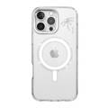 جراب Levelo Butterfly Magsafe لهاتف iPhone 16 Pro بلمسة نهائية من الكريستال الفاخر، ومواد TPU فائقة الرقة، وكريستالات سواروفسكي، وتقنية Clearview، ومغناطيس Magsafe قوي - شفاف