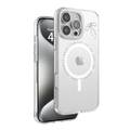 جراب Levelo Butterfly Magsafe لهاتف iPhone 16 Pro بلمسة نهائية من الكريستال الفاخر، ومواد TPU فائقة الرقة، وكريستالات سواروفسكي، وتقنية Clearview، ومغناطيس Magsafe قوي - شفاف