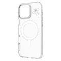 جراب Levelo Butterfly Magsafe لهاتف iPhone 16 Pro بلمسة نهائية من الكريستال الفاخر، ومواد TPU فائقة الرقة، وكريستالات سواروفسكي، وتقنية Clearview، ومغناطيس Magsafe قوي - شفاف