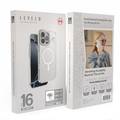 جراب Levelo Butterfly Magsafe لهاتف iPhone 16 Pro بلمسة نهائية من الكريستال الفاخر، ومواد TPU فائقة الرقة، وكريستالات سواروفسكي، وتقنية Clearview، ومغناطيس Magsafe قوي - شفاف