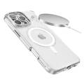 جراب Levelo Butterfly Magsafe لهاتف iPhone 16 Pro بلمسة نهائية من الكريستال الفاخر، ومواد TPU فائقة الرقة، وكريستالات سواروفسكي، وتقنية Clearview، ومغناطيس Magsafe قوي - شفاف